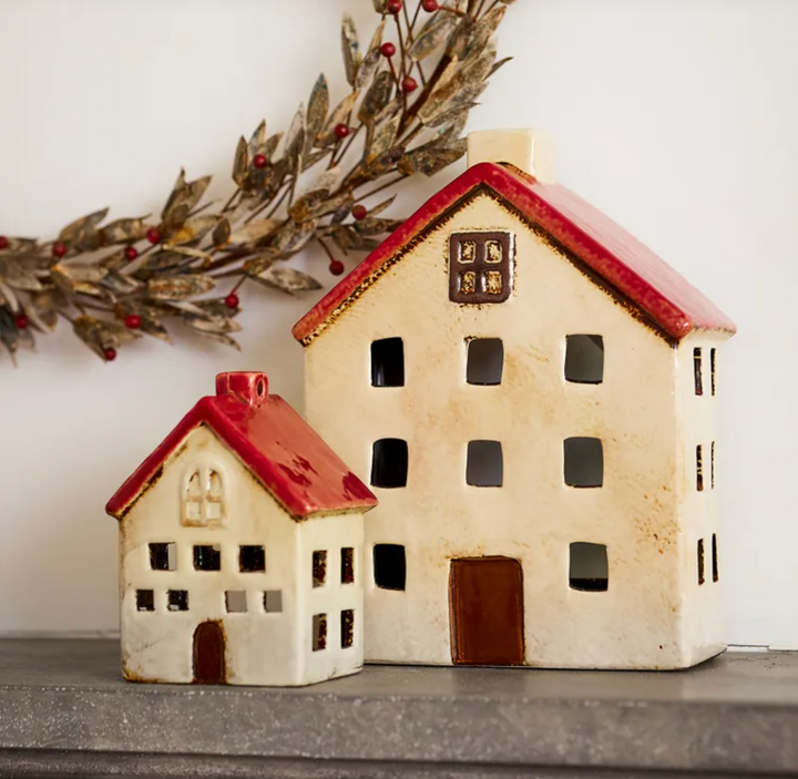 Alsace Tea Light Villa Red White