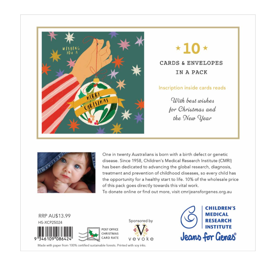 CMRI Christmas Card Pack - Bauble Magic 24