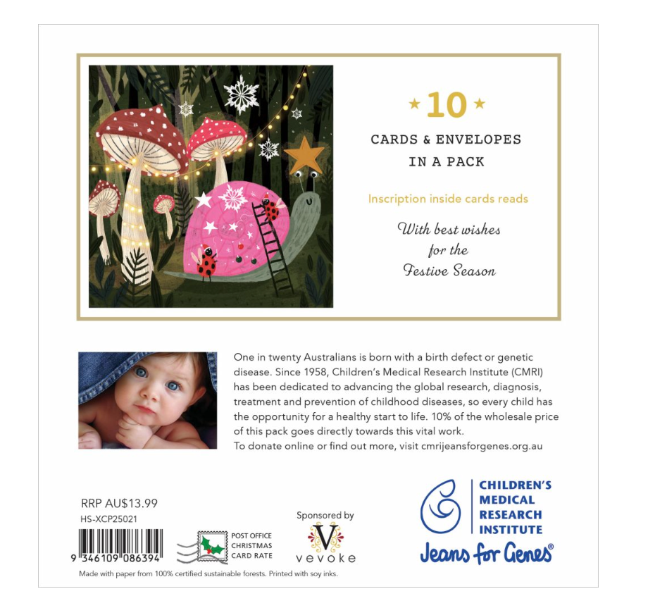 CMRI Christmas Card Pack - Mushroom Forest 21