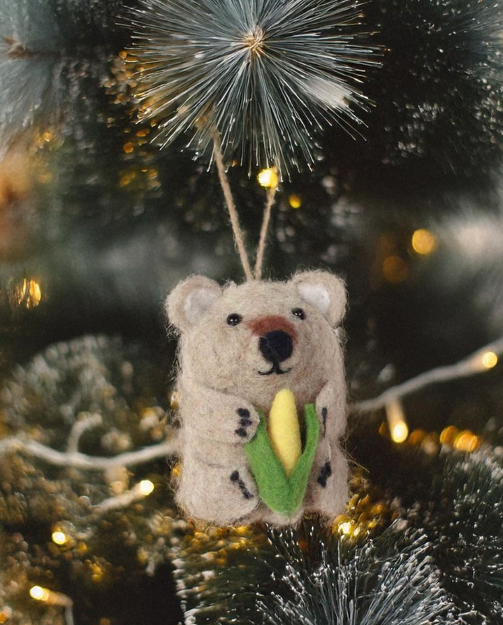 Felt Ornament - Garden Giggles Wombat