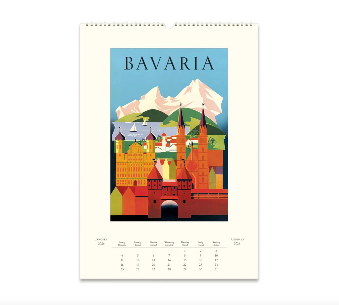 Cavallini 2026 Wall Calendar - Travel