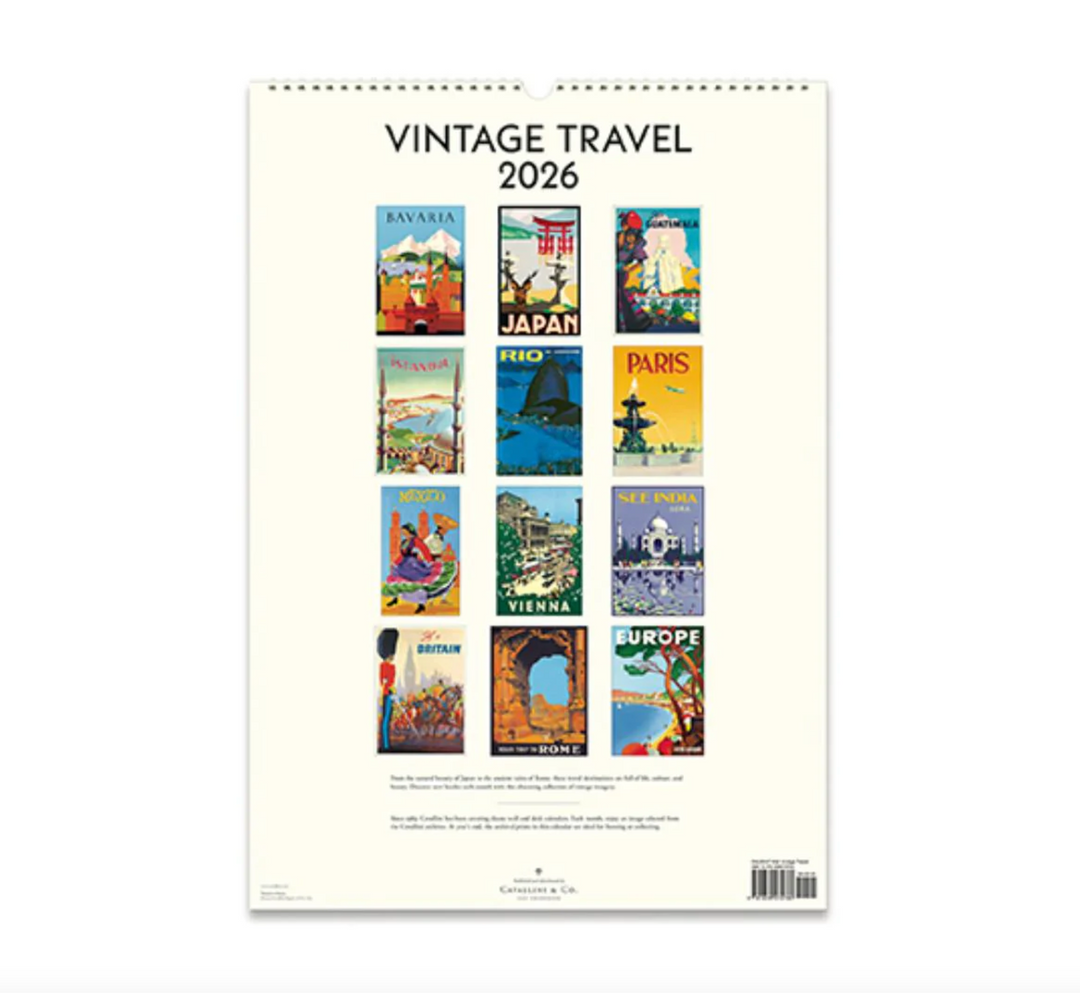 Cavallini 2026 Wall Calendar - Travel