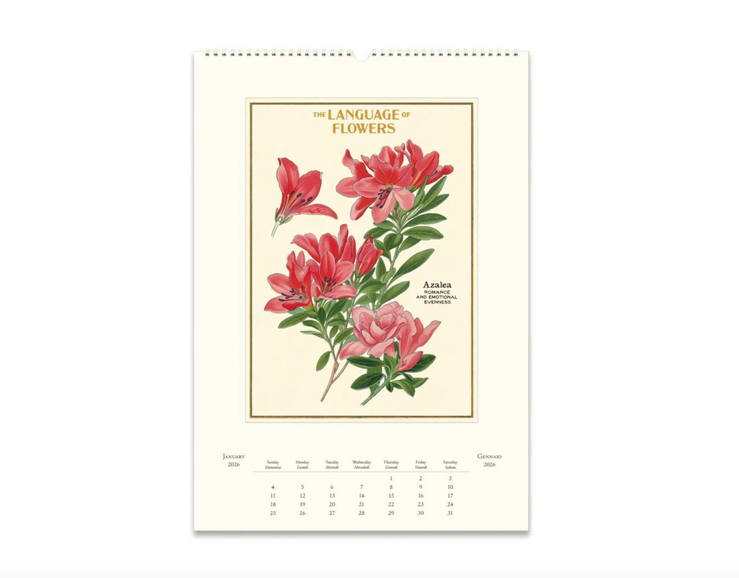 Cavallini 2026 Wall Calendar - Language of Flowers