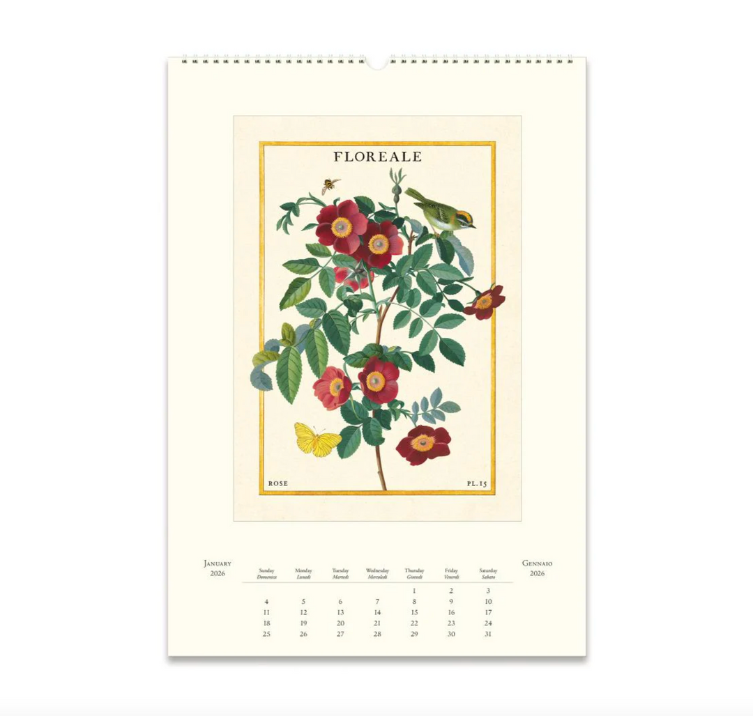 Cavallini 2026 Wall Calendar - Floreale