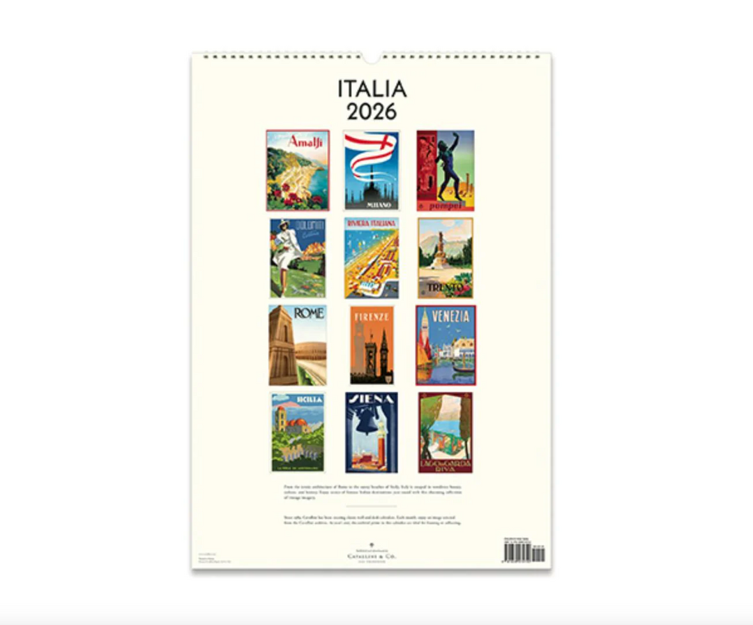Cavallini 2026 Wall Calendar - Italia