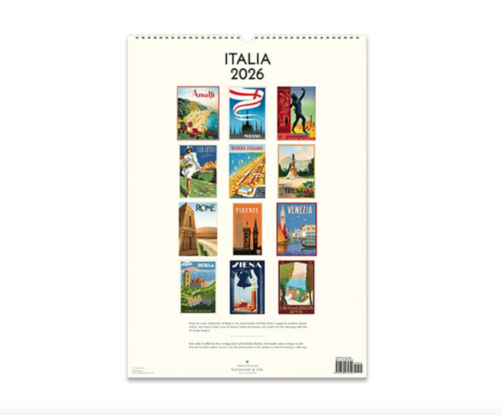 Cavallini 2026 Wall Calendar - Italia