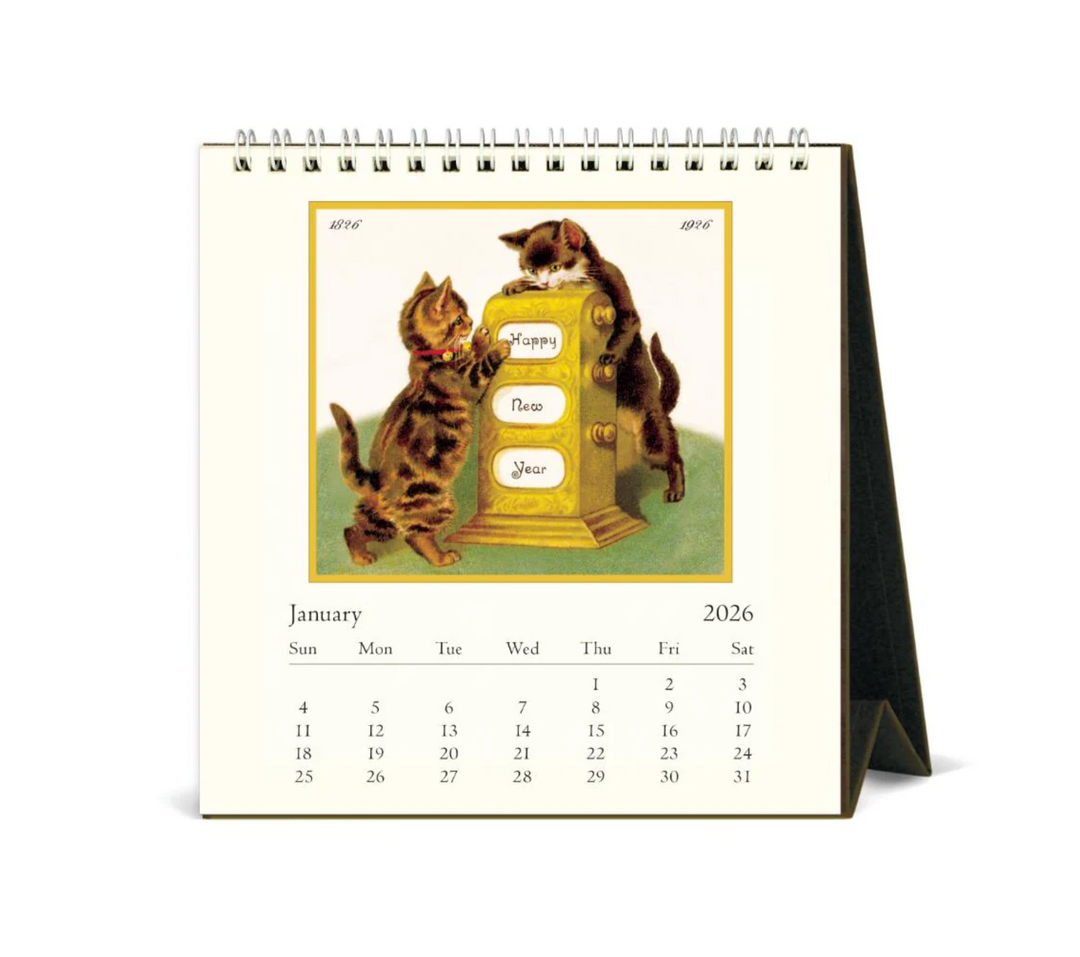 Cavallini 2026 Desk Calendar - Cats
