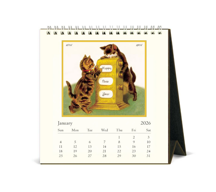 Cavallini 2026 Desk Calendar - Cats