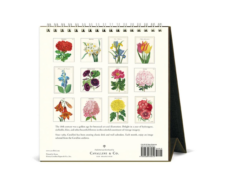 Cavallini 2026 Desk Calendar - Botanica