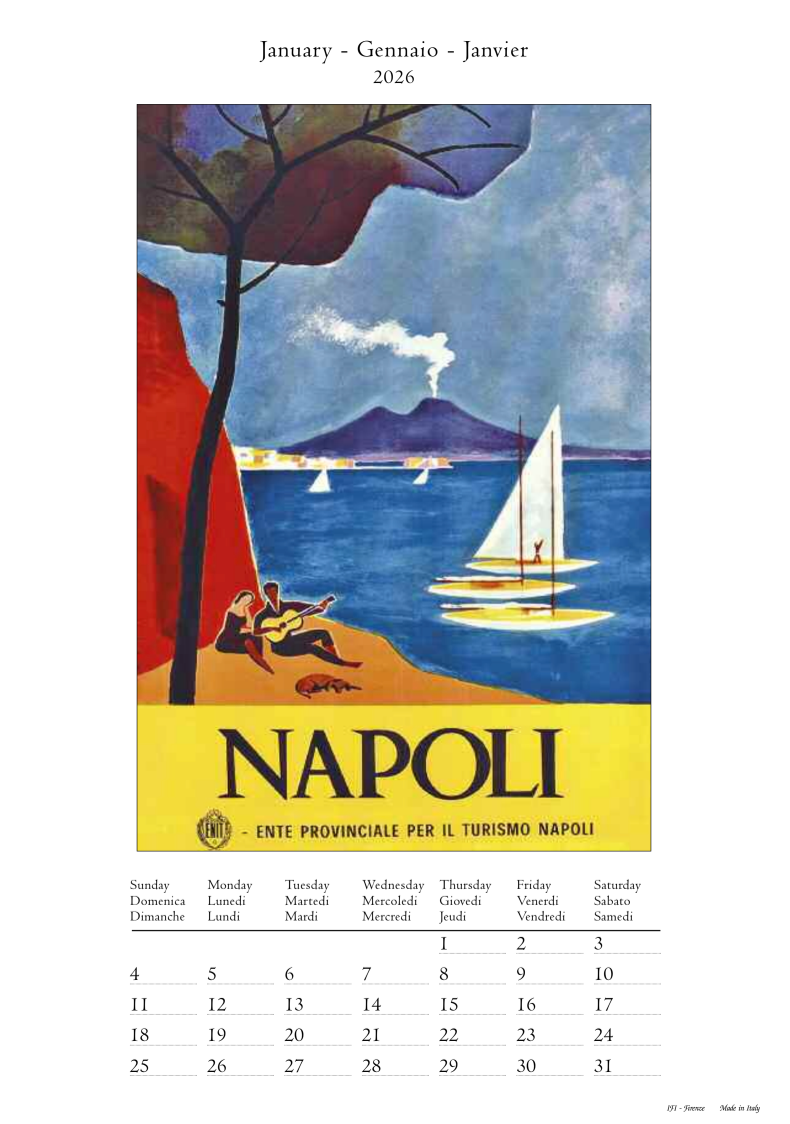 IFI 2026 Medium Calendar - O Sole Mio