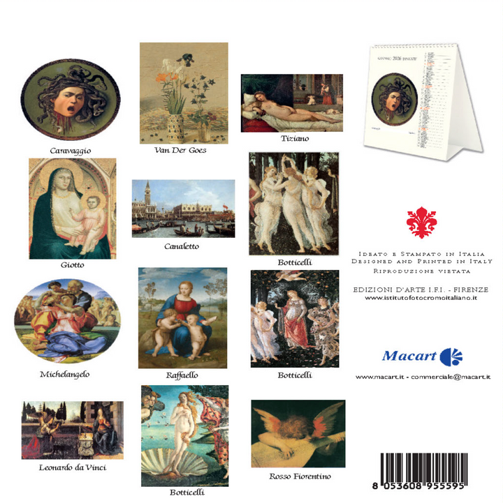 IFI 2026 Desk Calendar - Uffizi