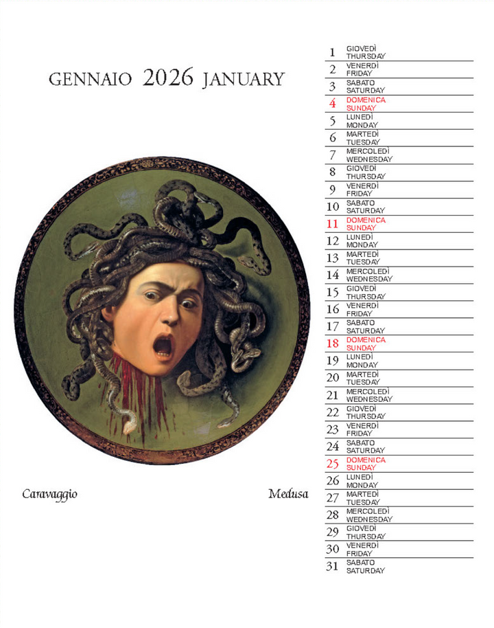 IFI 2026 Desk Calendar - Uffizi