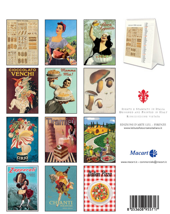 IFI 2026 Desk Calendar - Cucina Italiana