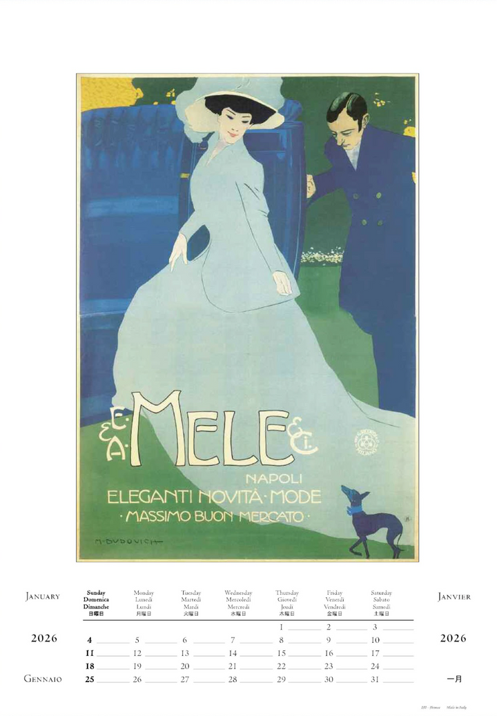 IFI 2026 Large Calendar - Moda Italiana