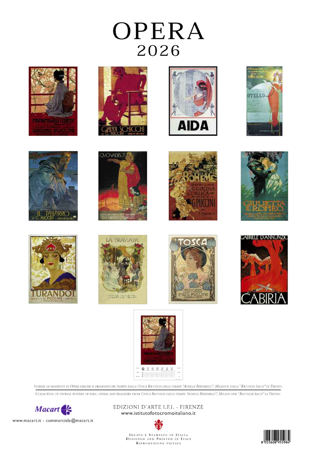 IFI 2026 Large Calendar - Opera