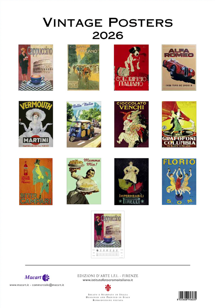 IFI 2026 Large Calendar - Vintage Posters