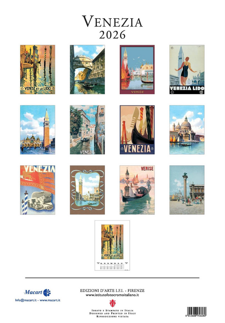 IFI 2026 Large Calendar - Venezia