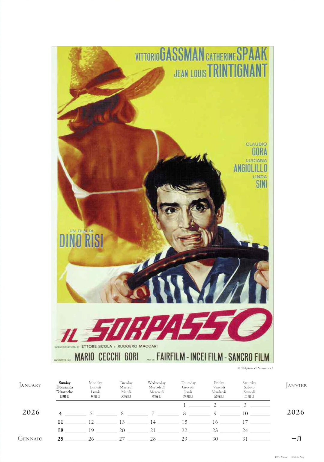 IFI 2026 Large Calendar - Cinema Italiano
