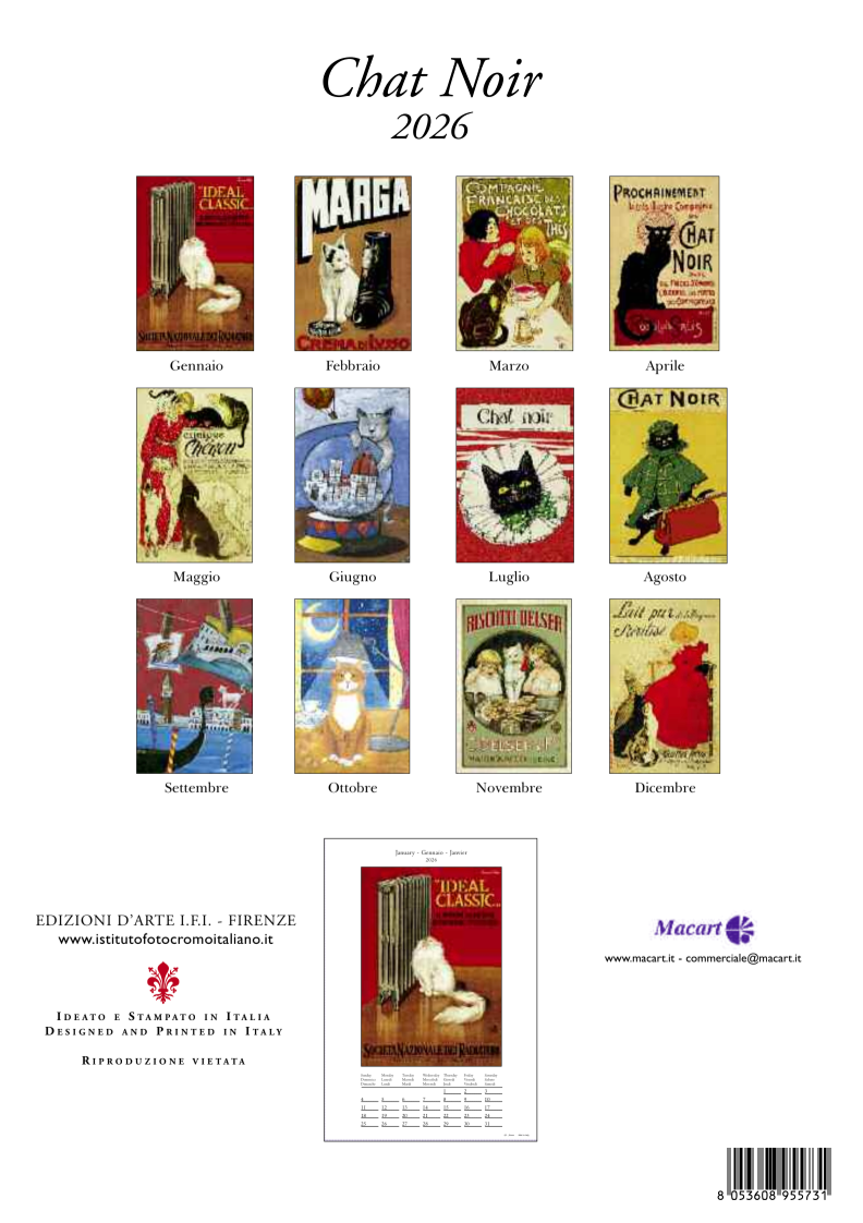 IFI 2026 Medium Calendar - Chat Noir