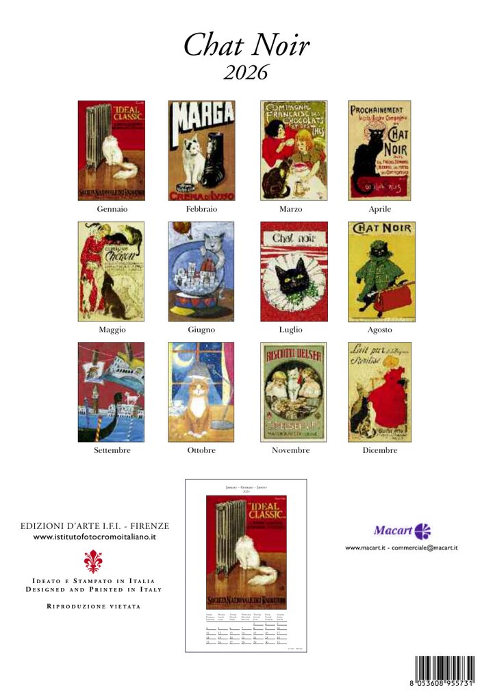 IFI 2026 Medium Calendar - Chat Noir