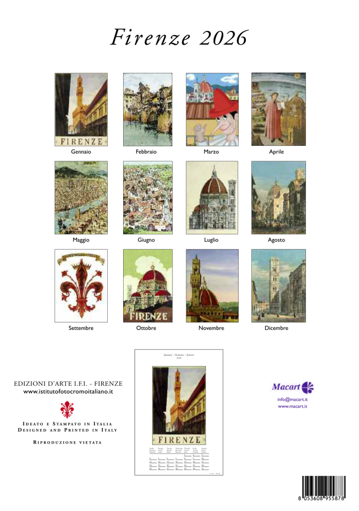 IFI 2026 Medium Calendar - Firenze