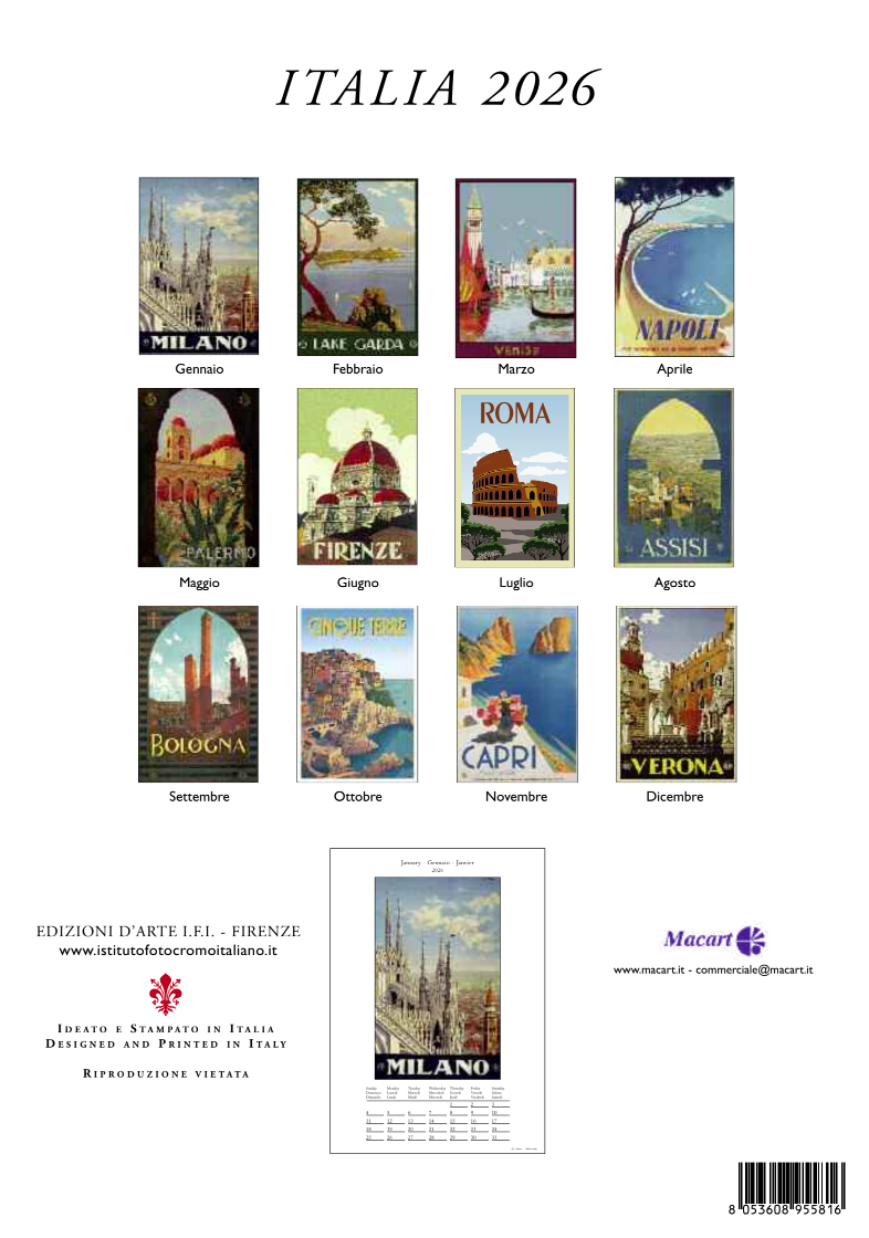 IFI 2026 Medium Calendar - Italia Firenze