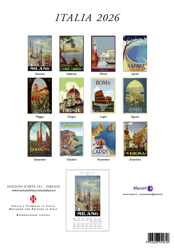 IFI 2026 Medium Calendar - Italia Firenze