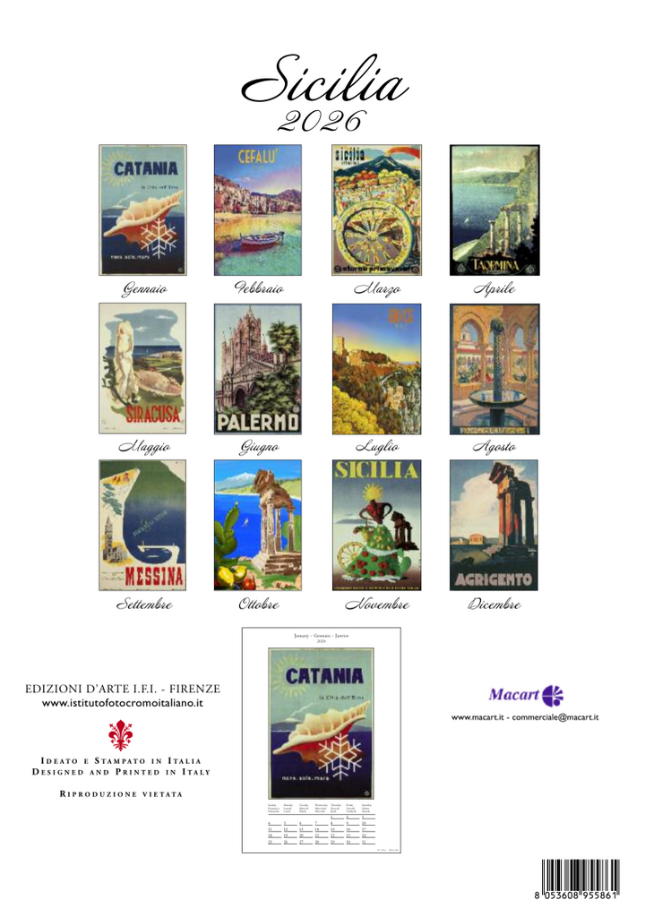 IFI 2026 Medium Calendar - Sicilia