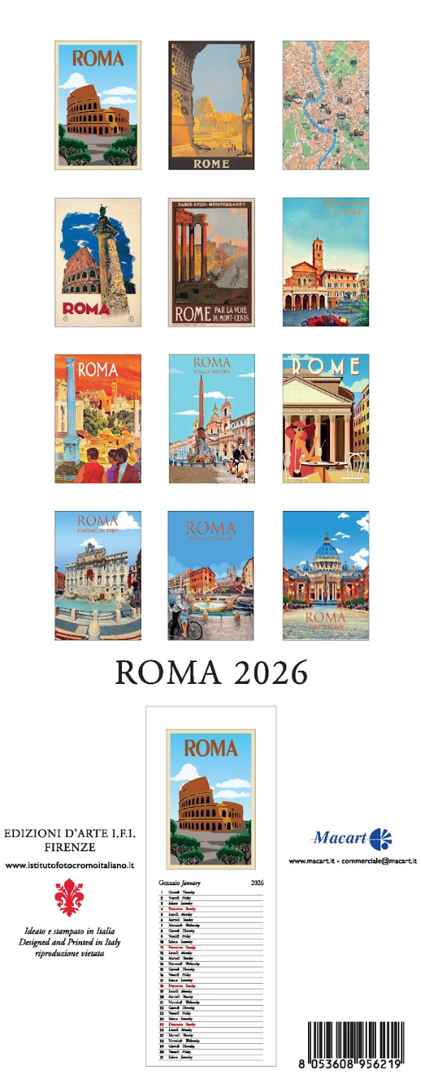 IFI 2026 Slim Calendar - Roma