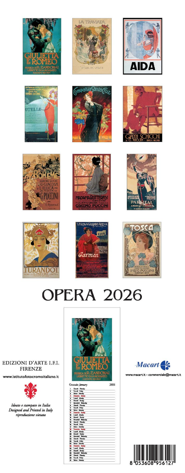 IFI 2026 Slim Calendar - Opera