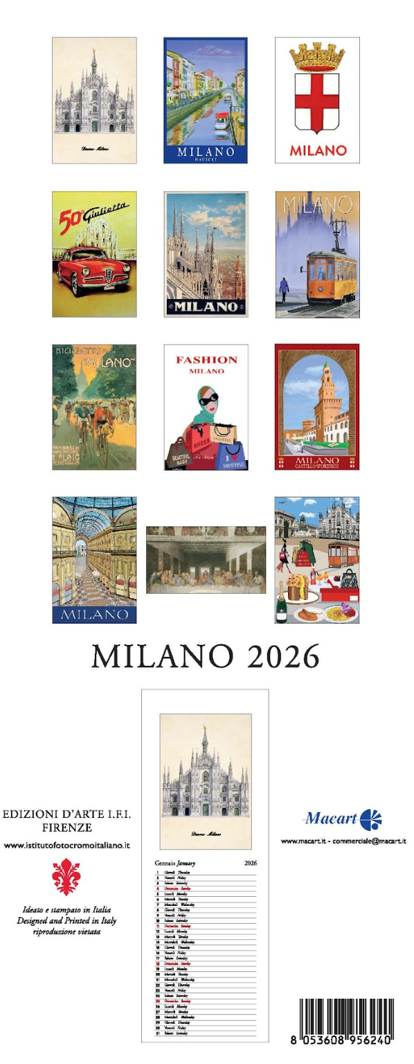 IFI 2026 Slim Calendar - Milano