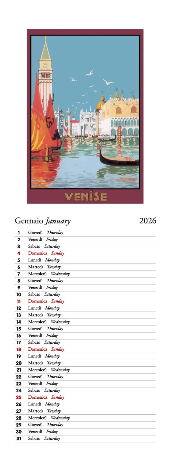 IFI 2026 Slim Calendar - Italia