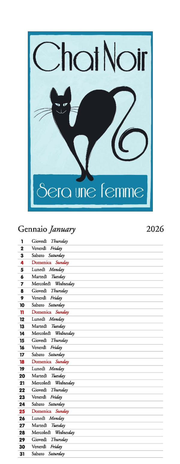 IFI 2026 Slim Calendar - Gatti