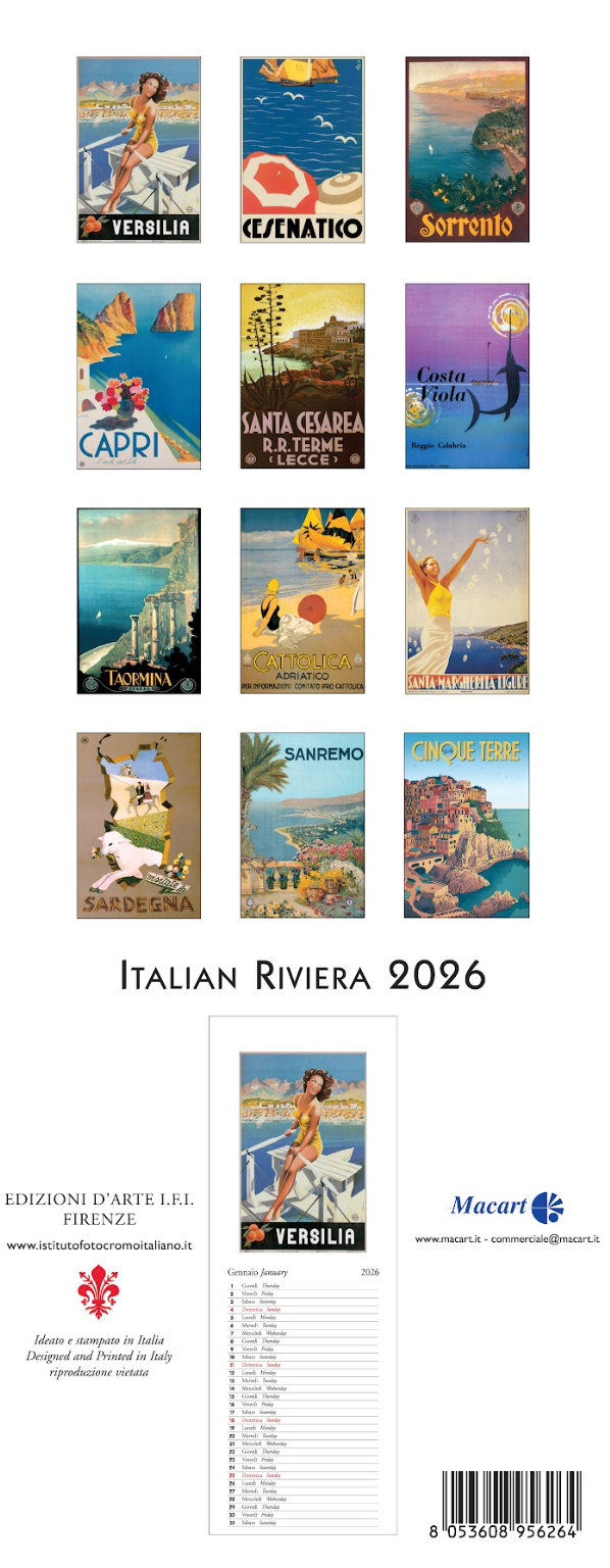 IFI 2026 Slim Calendar - Costa Italiana