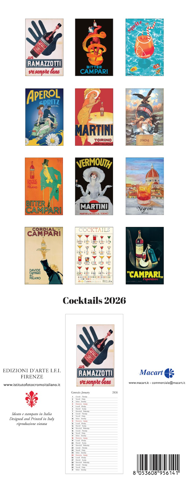 IFI 2026 Slim Calendar - Cocktails