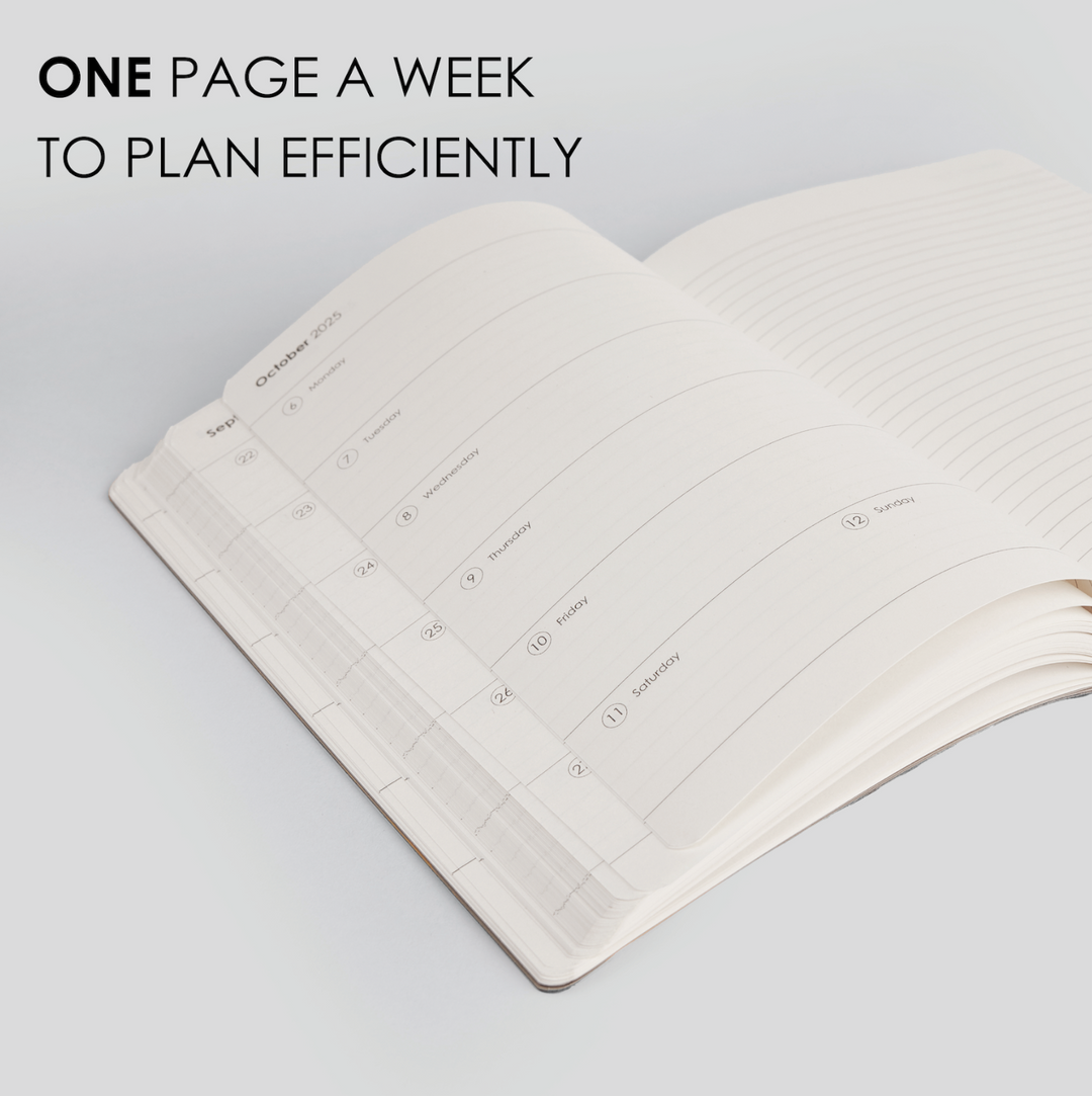 MyPaperclip 2026 Hard Cover A5 Weekly Planner - Black