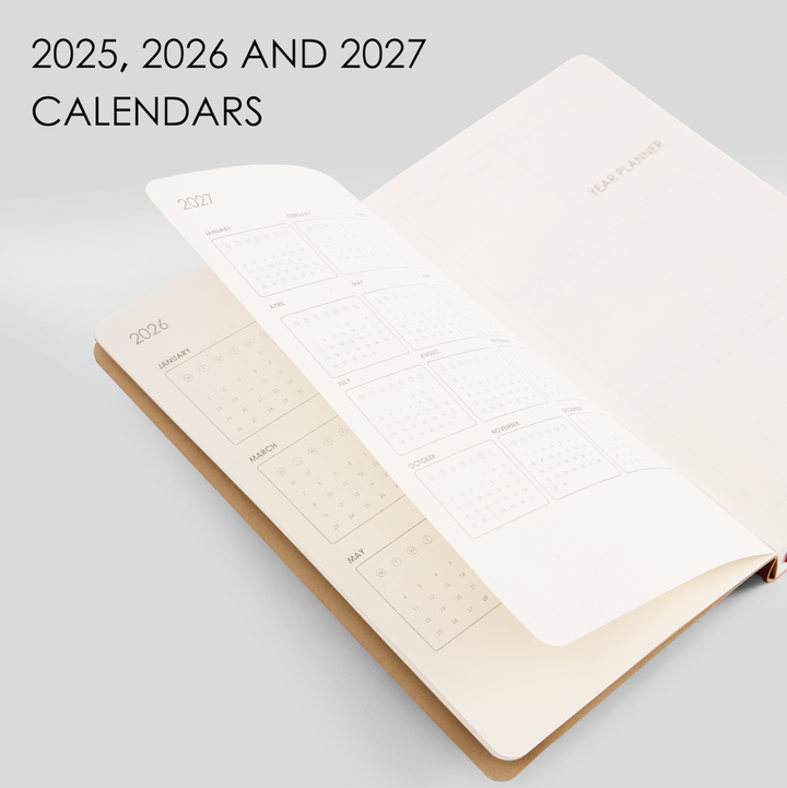 MyPaperclip 2026 Hard Cover Daily Planner - Brown