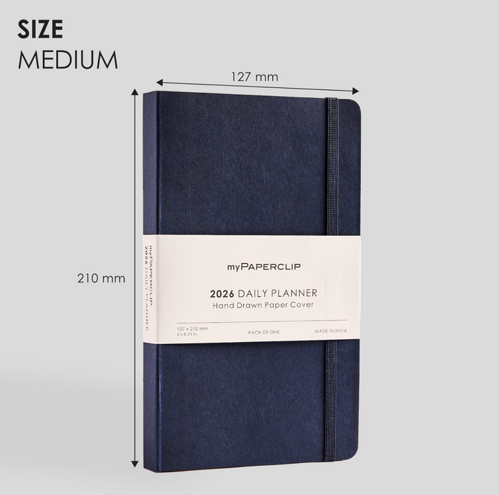 MyPaperclip 2026 Paper Cover A5  Daily Planner - Imperial Blue