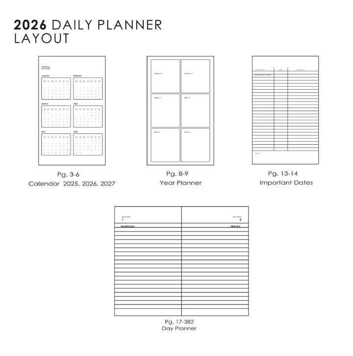 MyPaperclip 2026 Paper Cover A5  Daily Planner - Imperial Blue