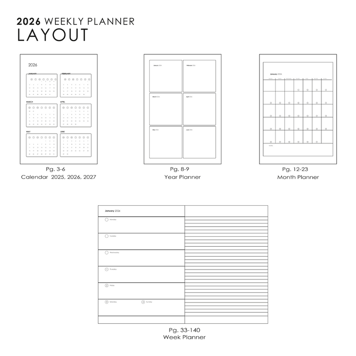 MyPaperclip 2026 Soft Cover A5 Slim Daily Planner - Lilac