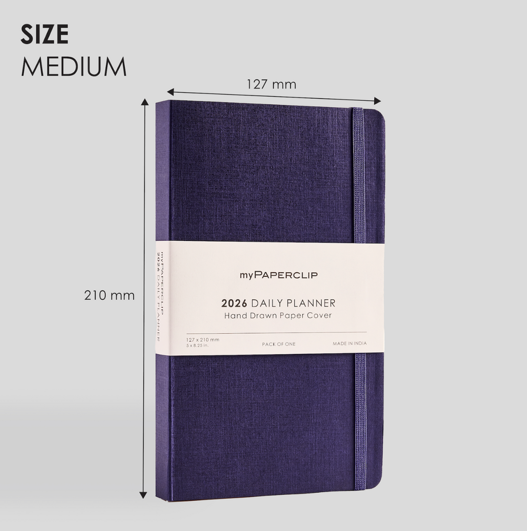 MyPaperclip 2026 Soft Cover A5 Daily Planner - Aubergine