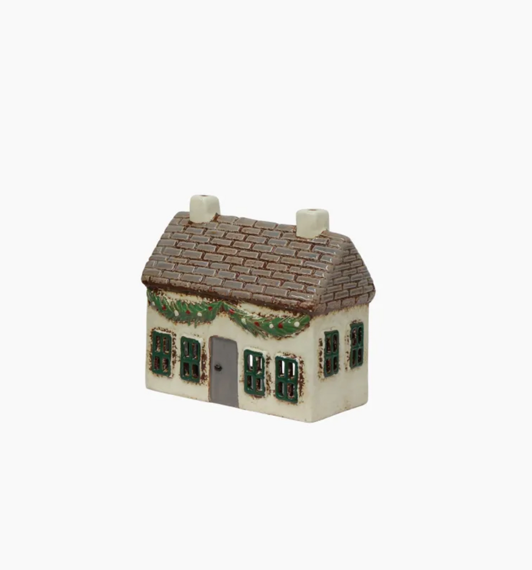 Christmas Tea Light Cottage with Swag