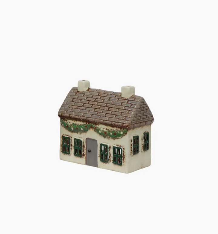 Christmas Tea Light Cottage with Swag