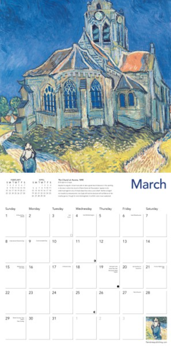 2026 Flame Tree Wall Calendar - Van Gogh Landscapes