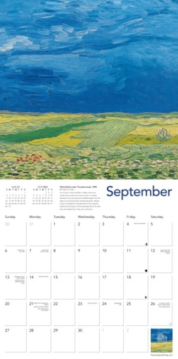 2026 Flame Tree Wall Calendar - Van Gogh Landscapes