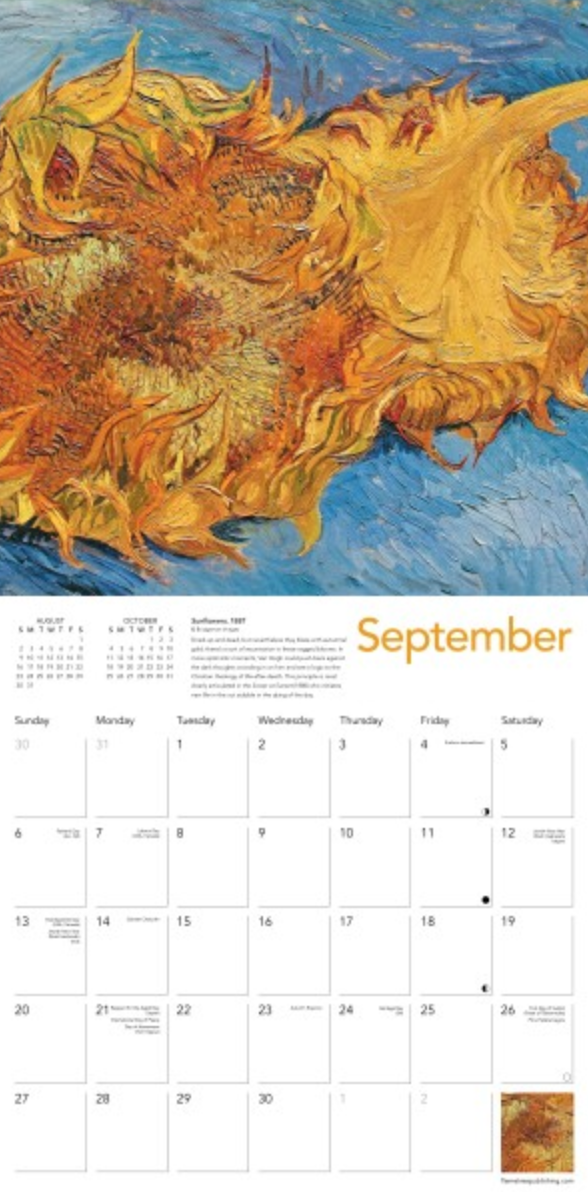 2026 Flame Tree Wall Calendar - Van Gogh Blooms