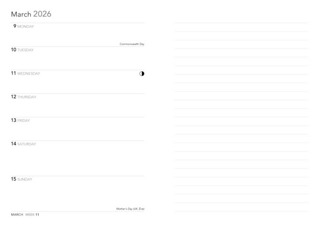 Flame Tree 2026 Diary - William Morris Acanthus