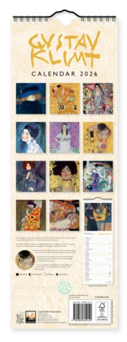 2026 Flame Tree Mini Calendar - Gustav Klimt