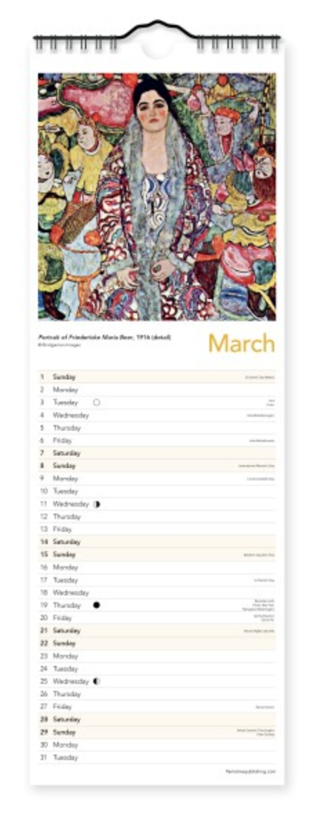 2026 Flame Tree Mini Calendar - Gustav Klimt