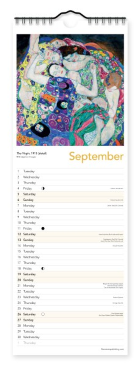 2026 Flame Tree Mini Calendar - Gustav Klimt